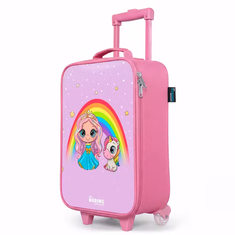 Kinderkoffer Rosa - Prinzessin und Einhorn bei einem Regenbogen lila — 8