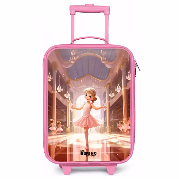 Kinderkoffer Rosa - Tanzende Ballerina in einem rosa Tutu — 1