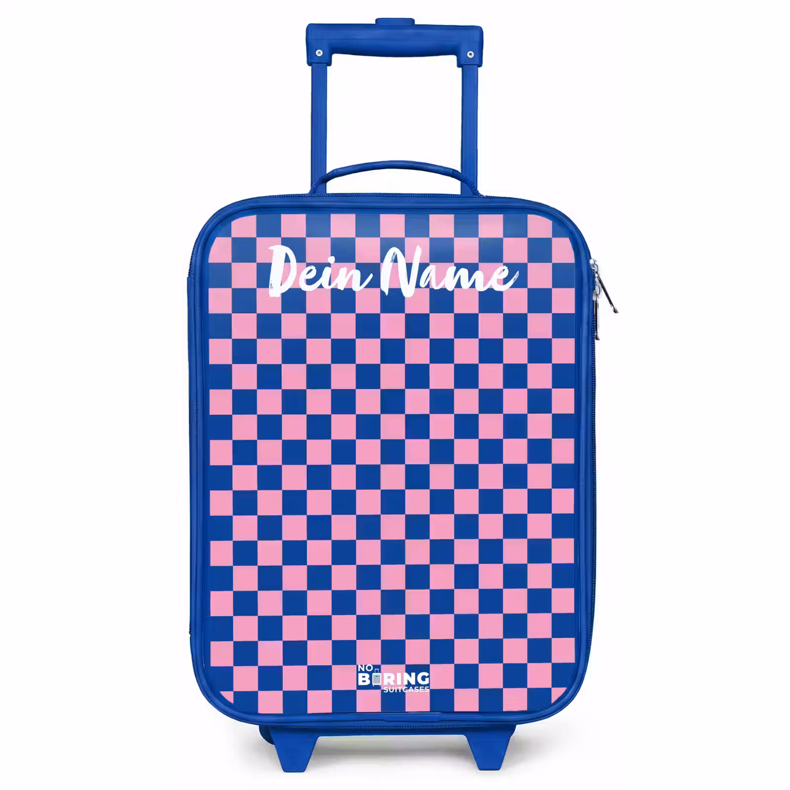 Kinderkoffer Blau mit Name - Blöcke - Blau - Rosa — 1