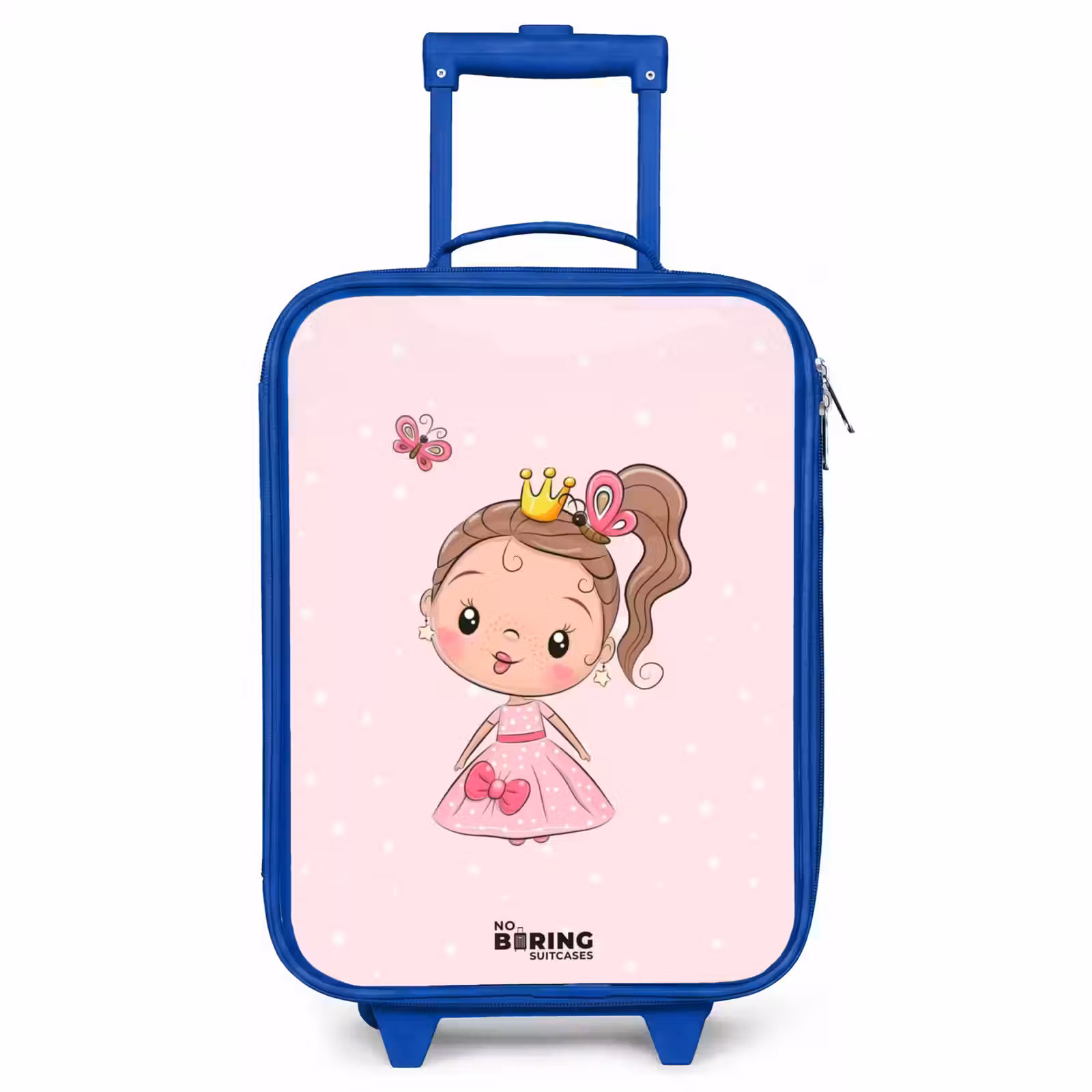 Kinderkoffer Blau - Prinzessin mit rosa Kleid — 1