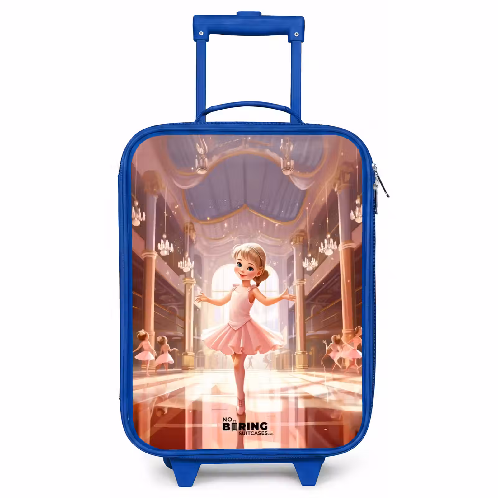 Kinderkoffer Blau - Tanzende Ballerina in einem rosa Tutu — 1