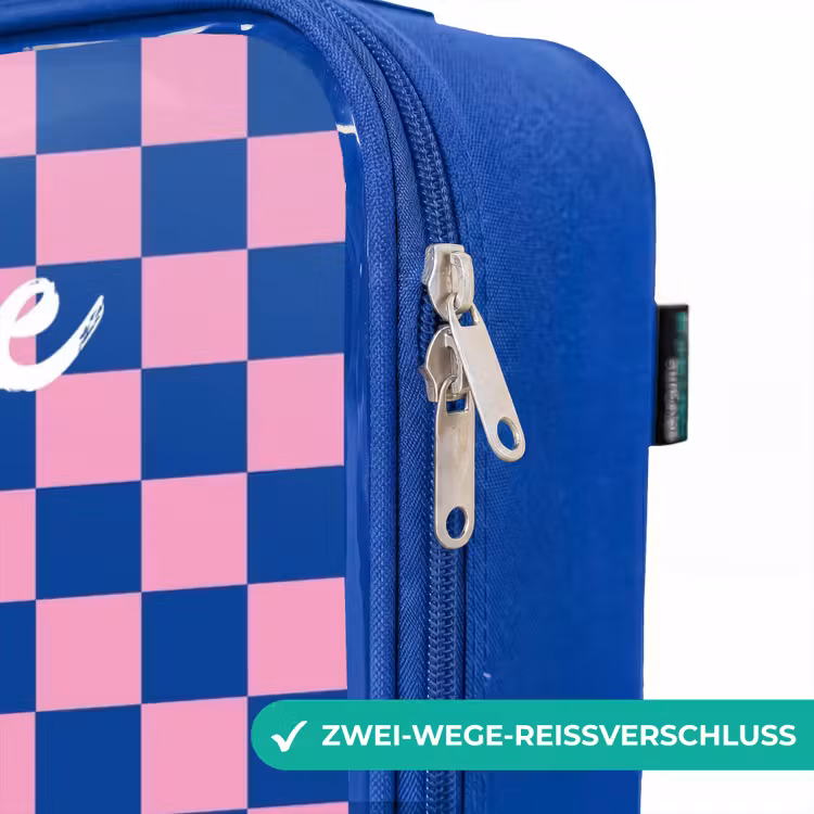 Kinderkoffer Blau mit Name - Blöcke - Blau - Rosa — 5