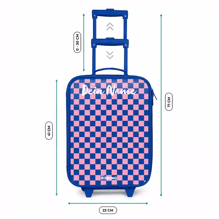 Kinderkoffer Blau mit Name - Blöcke - Blau - Rosa — 7