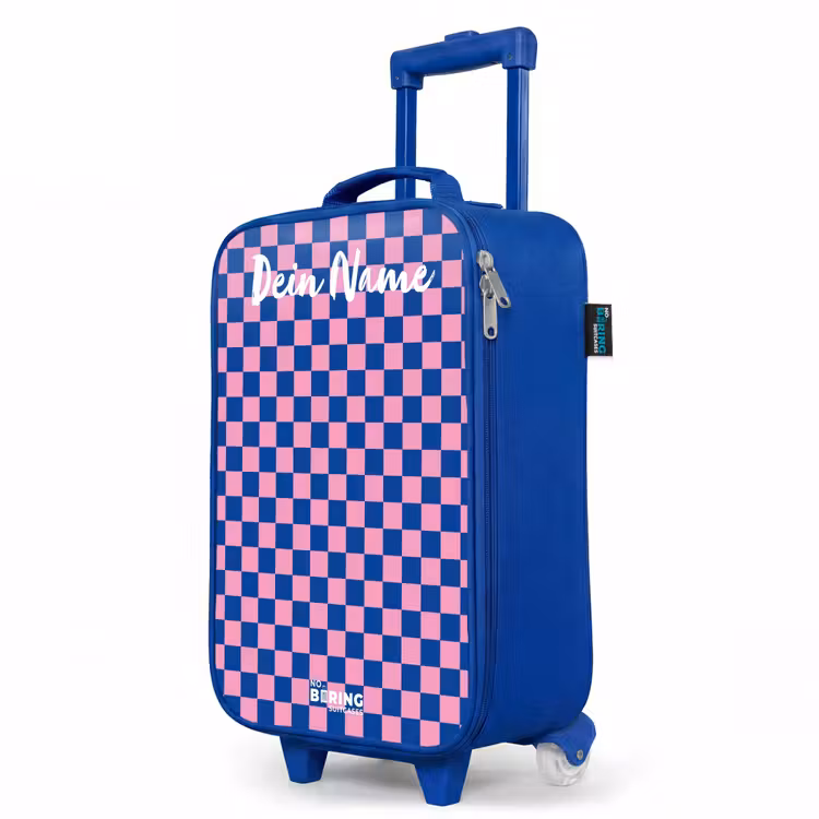 Kinderkoffer Blau mit Name - Blöcke - Blau - Rosa — 8