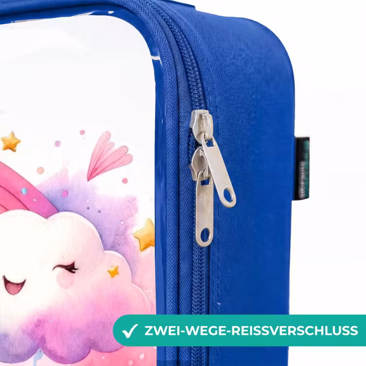Kinderkoffer Blau - Prinzessin auf einem Einhorn bei einem Regenbogen — 5