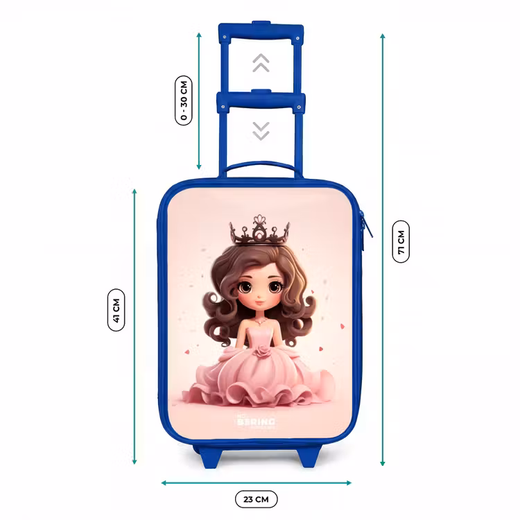 Kinderkoffer Blau - Prinzessin in einem rosa Kleid mit Krone — 7