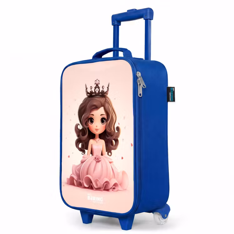 Kinderkoffer Blau - Prinzessin in einem rosa Kleid mit Krone — 8