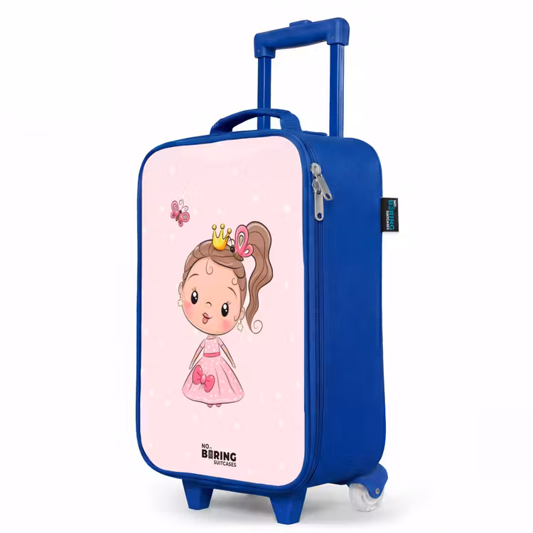 Kinderkoffer Blau - Prinzessin mit rosa Kleid — 8