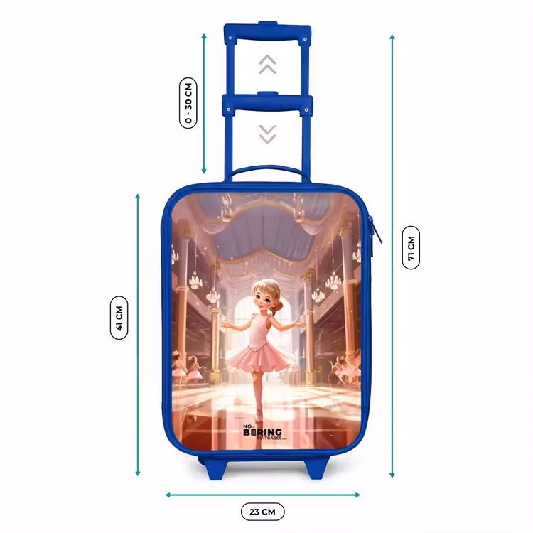 Kinderkoffer Blau - Tanzende Ballerina in einem rosa Tutu — 7