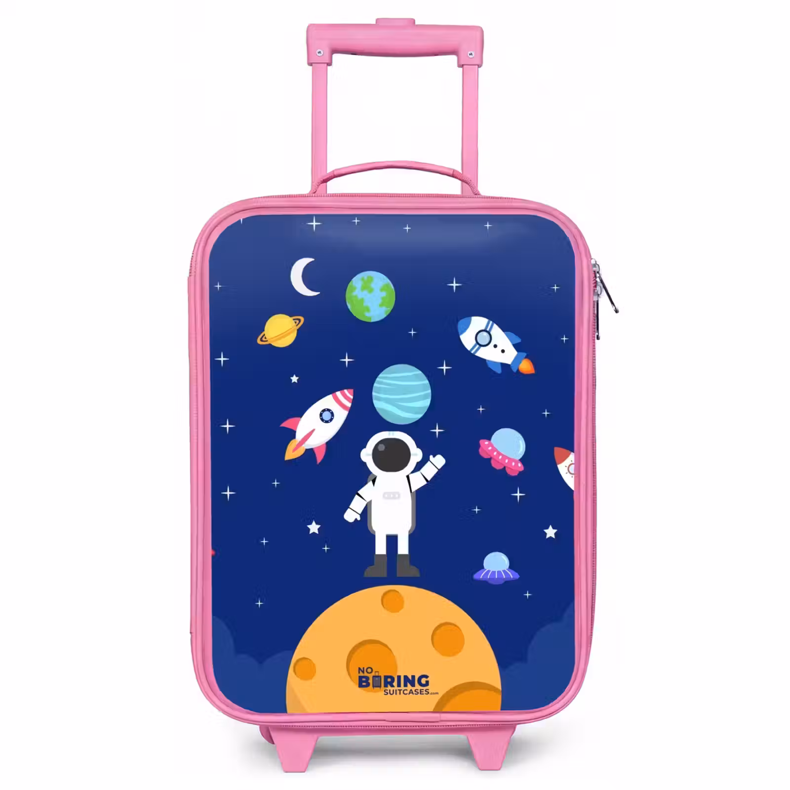 Kinderkoffer Rosa - Astronaut auf einem Planeten — 1