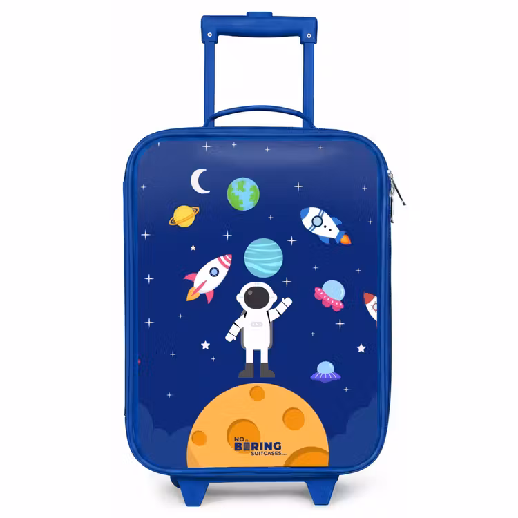 Kinderkoffer Blau - Astronaut auf einem Planeten — 1