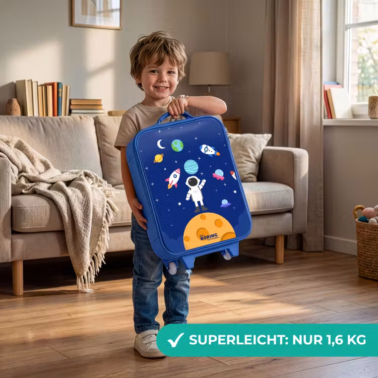 Kinderkoffer Blau - Astronaut auf einem Planeten — 3