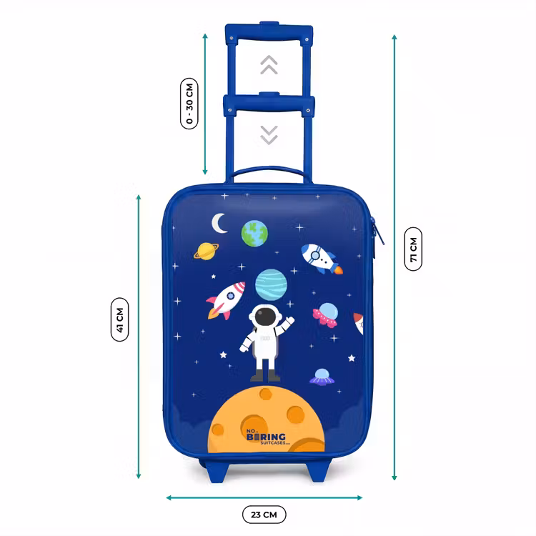 Kinderkoffer Blau - Astronaut auf einem Planeten — 7