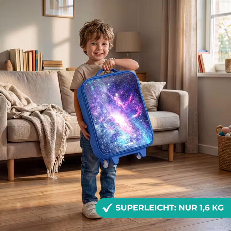Kinderkoffer Blau - Bunte Galaxie — 3