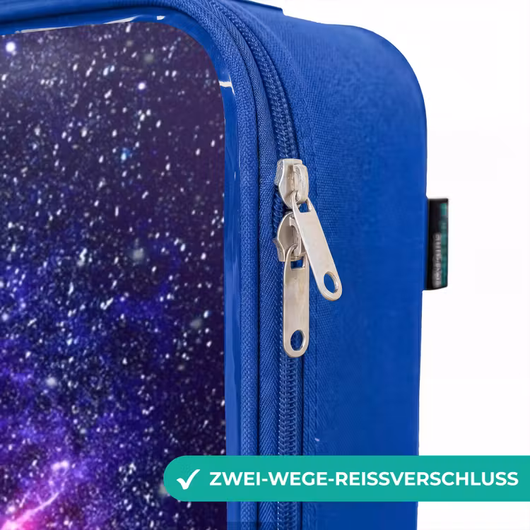 Kinderkoffer Blau - Bunte Galaxie — 5