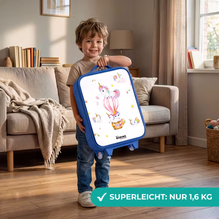 Kinderkoffer Blau - Luftige Einhörner — 3
