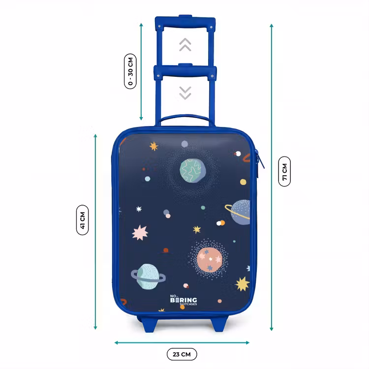 Kinderkoffer Blau - Muster der Planeten — 7