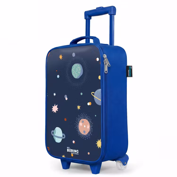 Kinderkoffer Blau - Muster der Planeten — 8