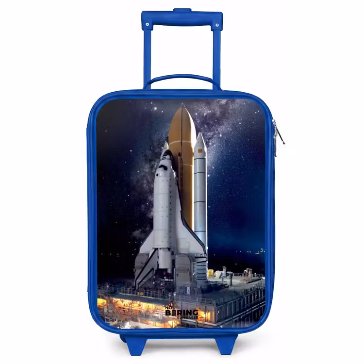 Kinderkoffer Blau - Space Shuttle bereit zum Abheben — 1