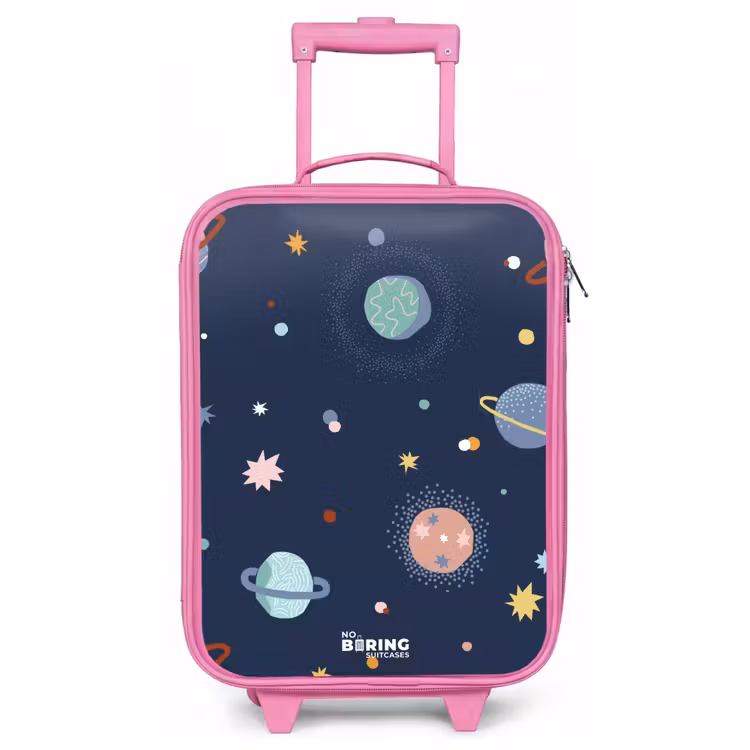 Kinderkoffer Rosa - Muster der Planeten — 1