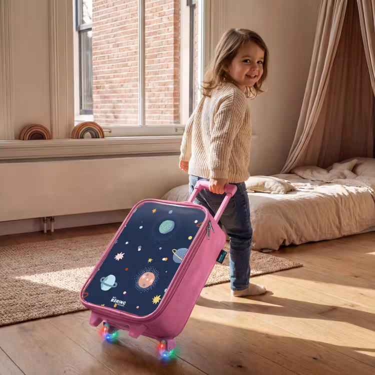 Kinderkoffer Rosa - Muster der Planeten — 2