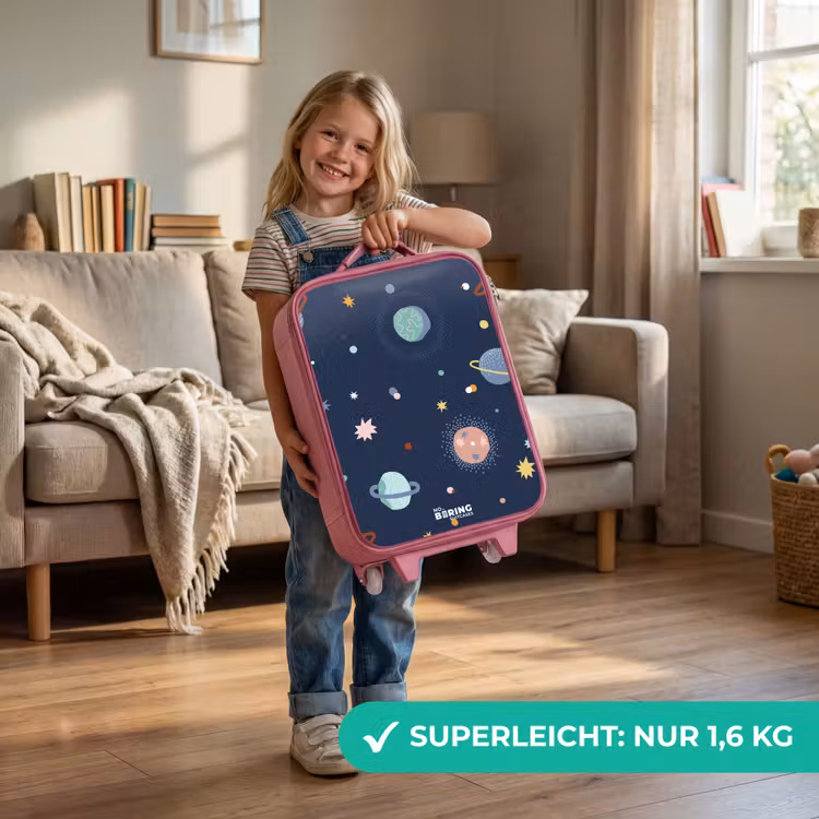 Kinderkoffer Rosa - Muster der Planeten — 3