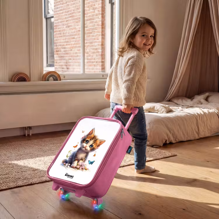 Kinderkoffer Rosa - Porträt eines von Schmetterlingen umgebenen Kätzchens — 2