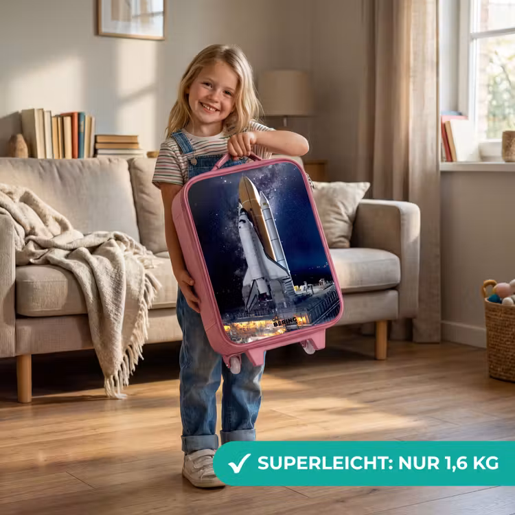 Kinderkoffer Rosa - Space Shuttle bereit zum Abheben — 3