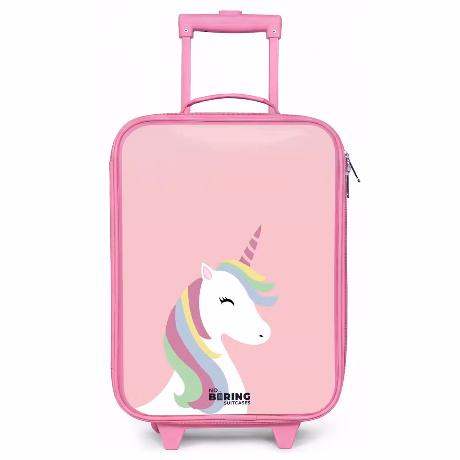 Kinderkoffer Rosa - Cartoon Einhorn mit Regenbogenmähne — 1