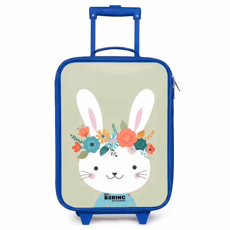 Kinderkoffer Blau - Hippie-Hase — 1