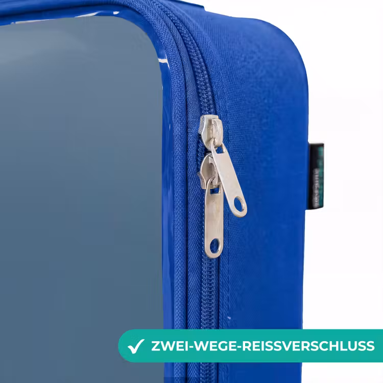 Kinderkoffer Blau - Porträt eines Schäferhundwelpen — 5