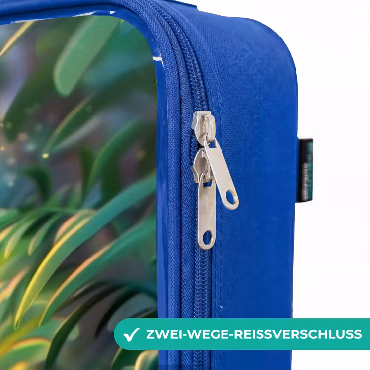 Kinderkoffer Blau - Rotes Kätzchen in grüner Natur — 5
