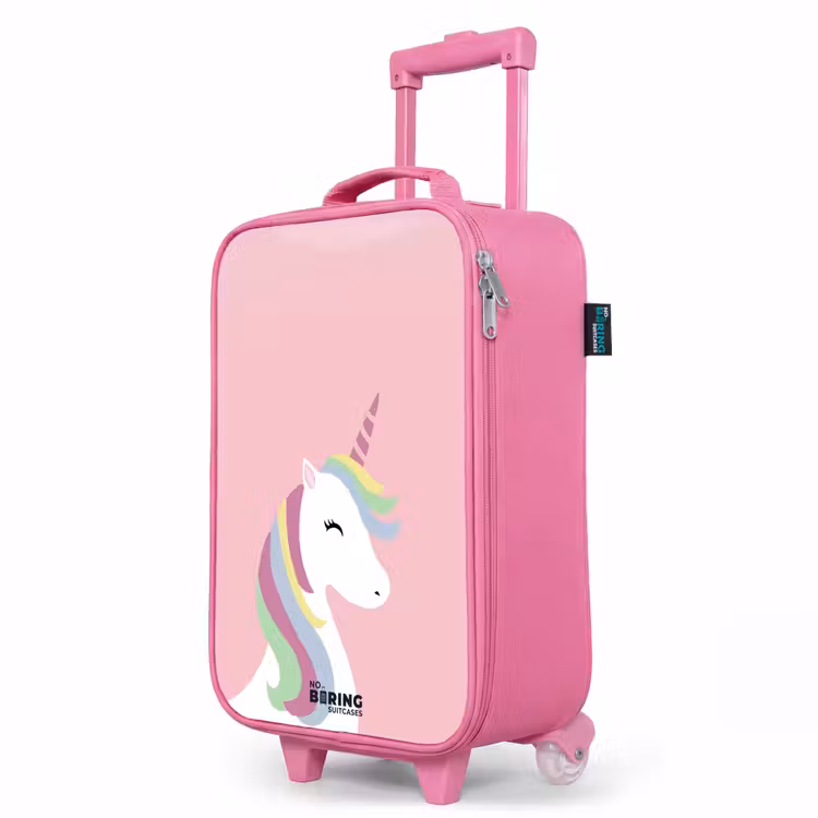 Kinderkoffer Rosa - Cartoon Einhorn mit Regenbogenmähne — 8