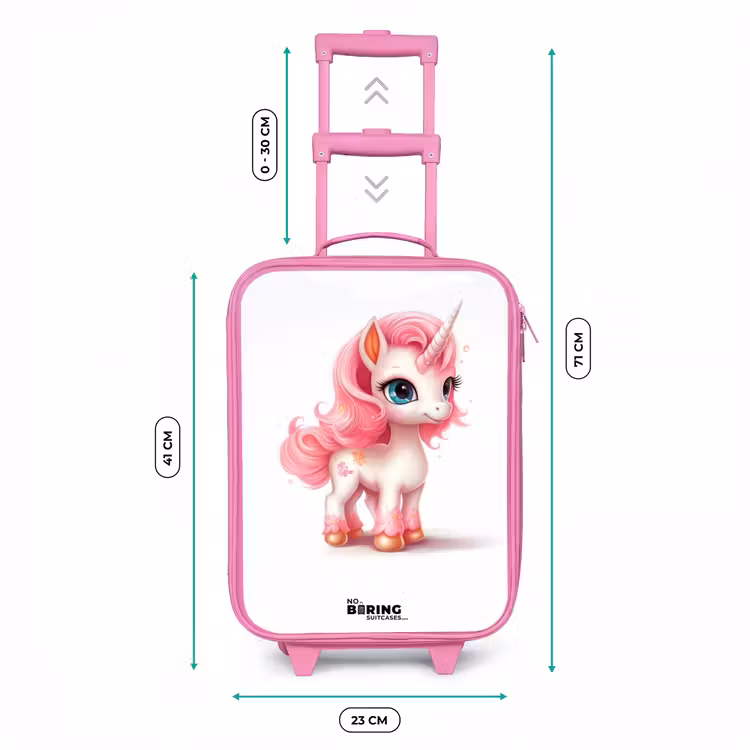 Kinderkoffer Rosa - Einhorn mit rosa Mähne — 7