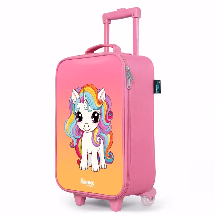 Kinderkoffer Rosa - Kleines Einhorn mit Regenbogenfarben — 8