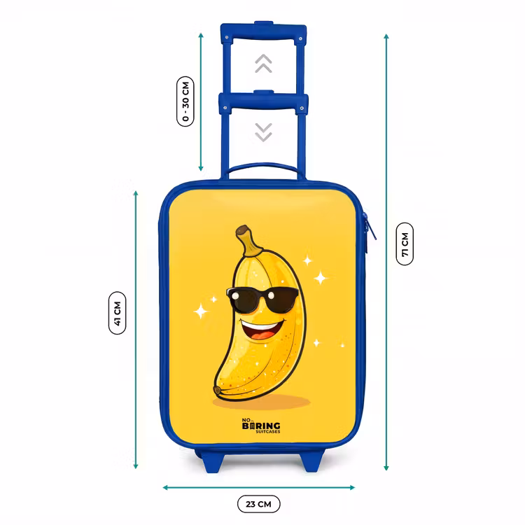 Kinderkoffer Blau - Lächelnde Banane mit schwarzer Sonnenbrille — 7
