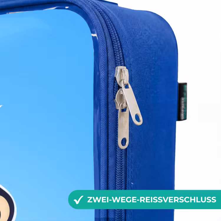 Kinderkoffer Blau - Pizza mit blauem Hintergrund — 5