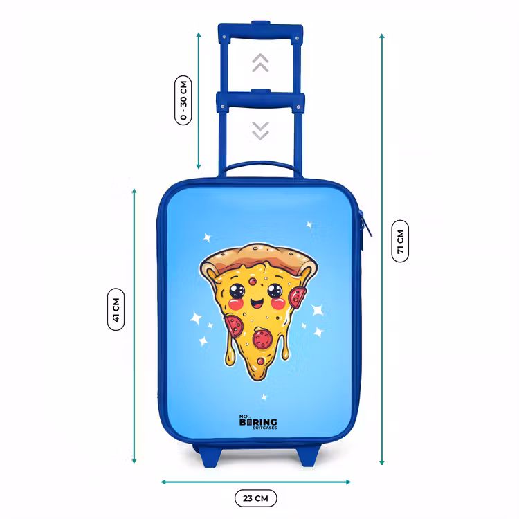 Kinderkoffer Blau - Pizza mit blauem Hintergrund — 7