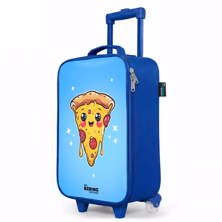 Kinderkoffer Blau - Pizza mit blauem Hintergrund — 8