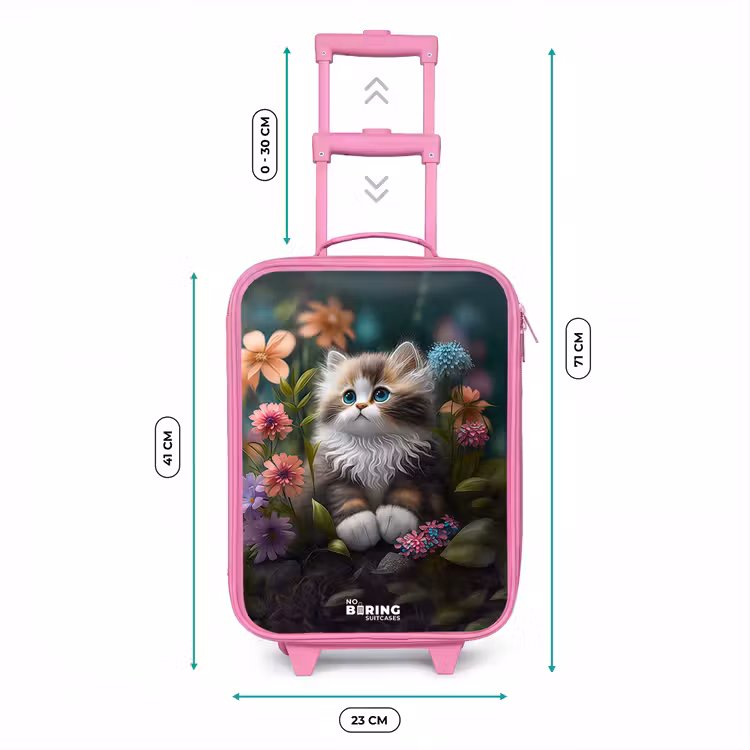 Kinderkoffer Rosa - Kätzchen zwischen Blumen — 7
