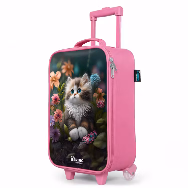 Kinderkoffer Rosa - Kätzchen zwischen Blumen — 8
