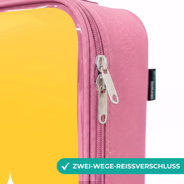 Kinderkoffer Rosa - Lächelnde Banane mit schwarzer Sonnenbrille — 5