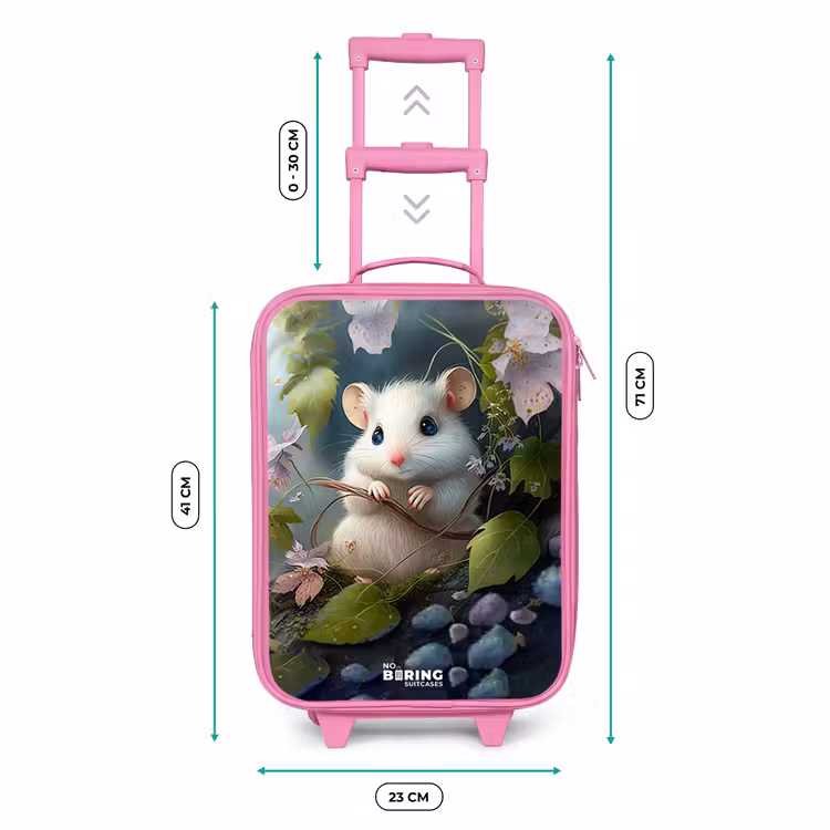 Kinderkoffer Rosa - Maus umgeben von Blättern — 7