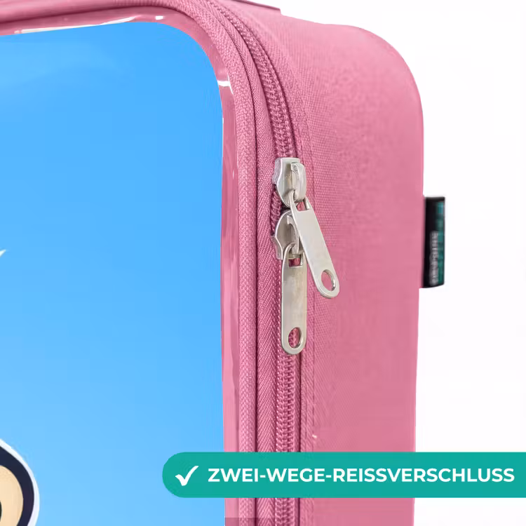 Kinderkoffer Rosa - Pizza mit blauem Hintergrund — 5