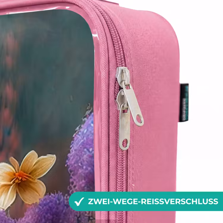 Kinderkoffer Rosa - Weißes Hündchen auf einer Blumenwiese — 5