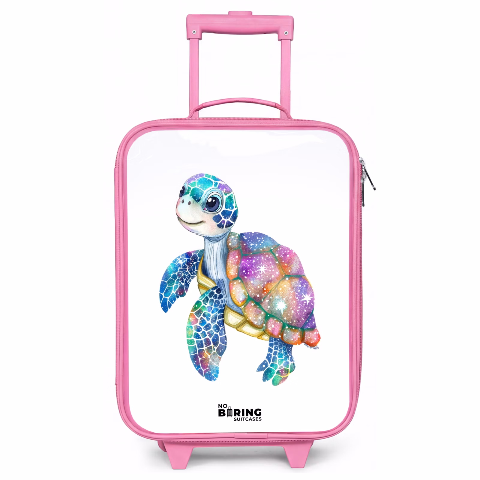Kinderkoffer Rosa - Bunte Schildkröte als Mosaik — 1