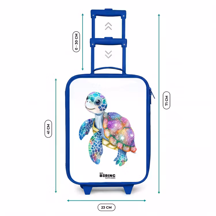 Kinderkoffer Blau - Bunte Schildkröte als Mosaik — 7