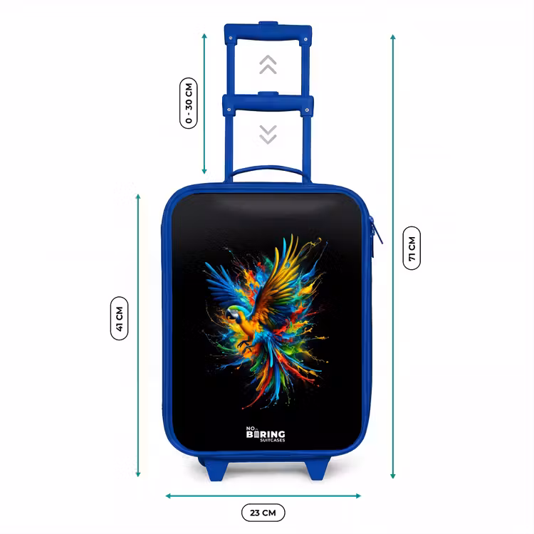 Kinderkoffer Blau - Bunter Papagei — 7