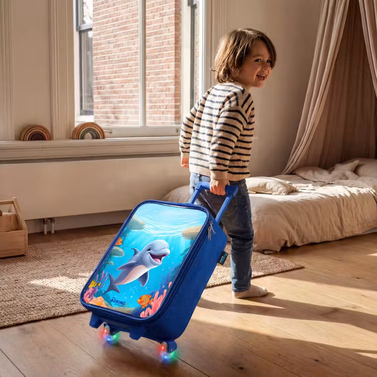 Kinderkoffer Blau - Delfin mit tropischen Fischen und Korallen — 2
