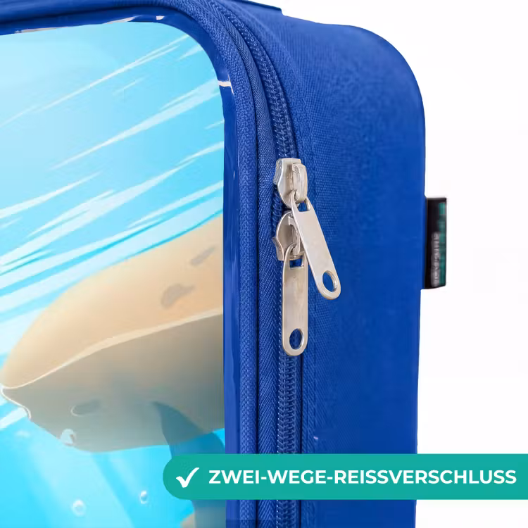 Kinderkoffer Blau - Delfin mit tropischen Fischen und Korallen — 5